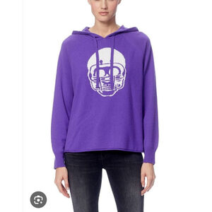 Skull Cashmere Collegiate Hoodie Size S Purple